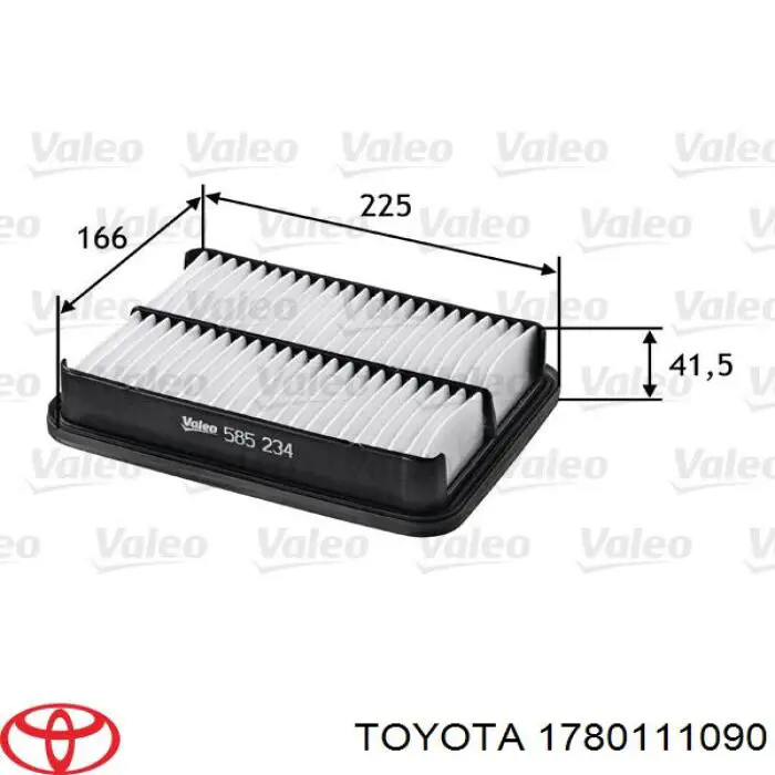 Купить 1780111090 Toyota Автомобильный фильтр воздуха