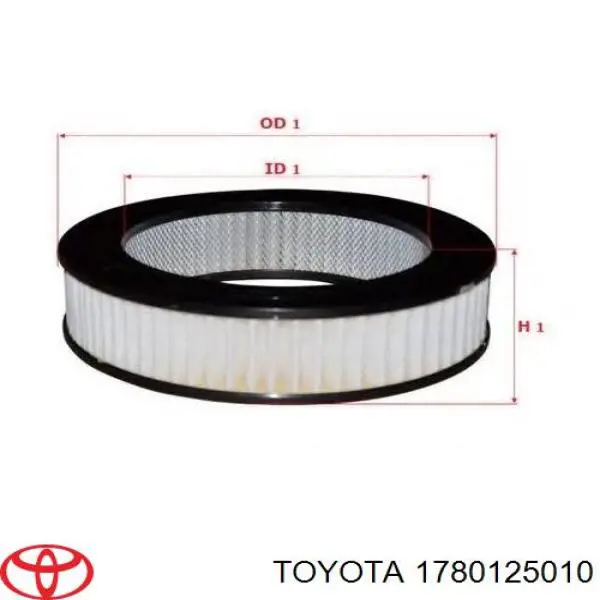 Filtro de aire de motor 1780125010 Toyota