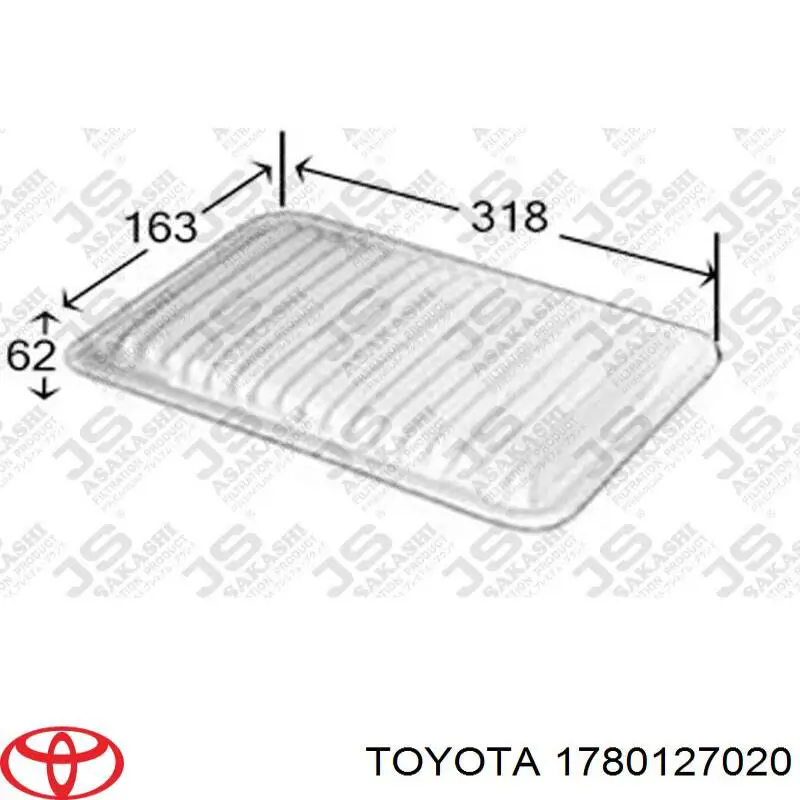 Элемент воздушного фильтра Toyota 1780127020 цена, от 5.43 USD