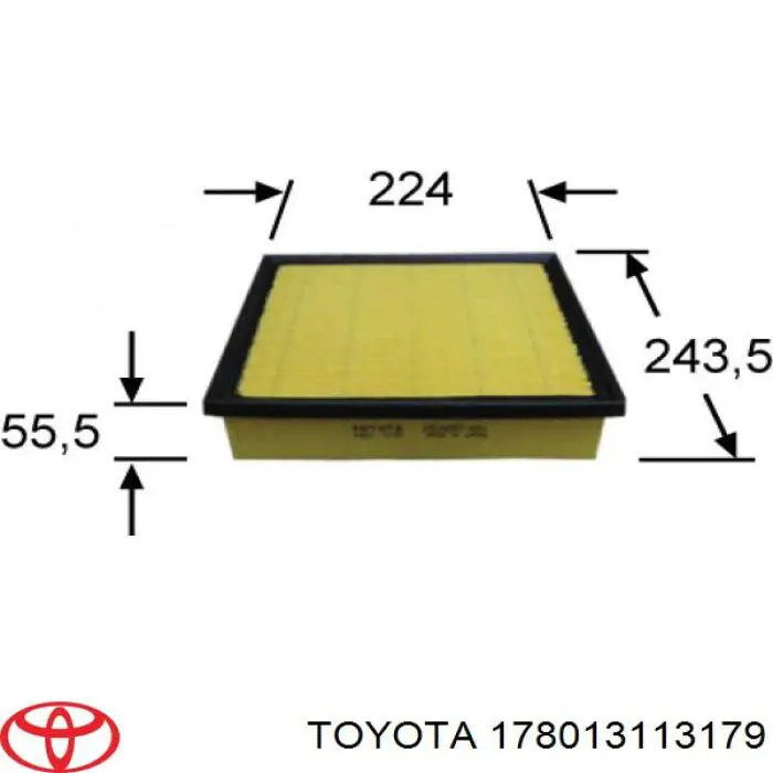 Воздушный фильтр 178013113179 Toyota