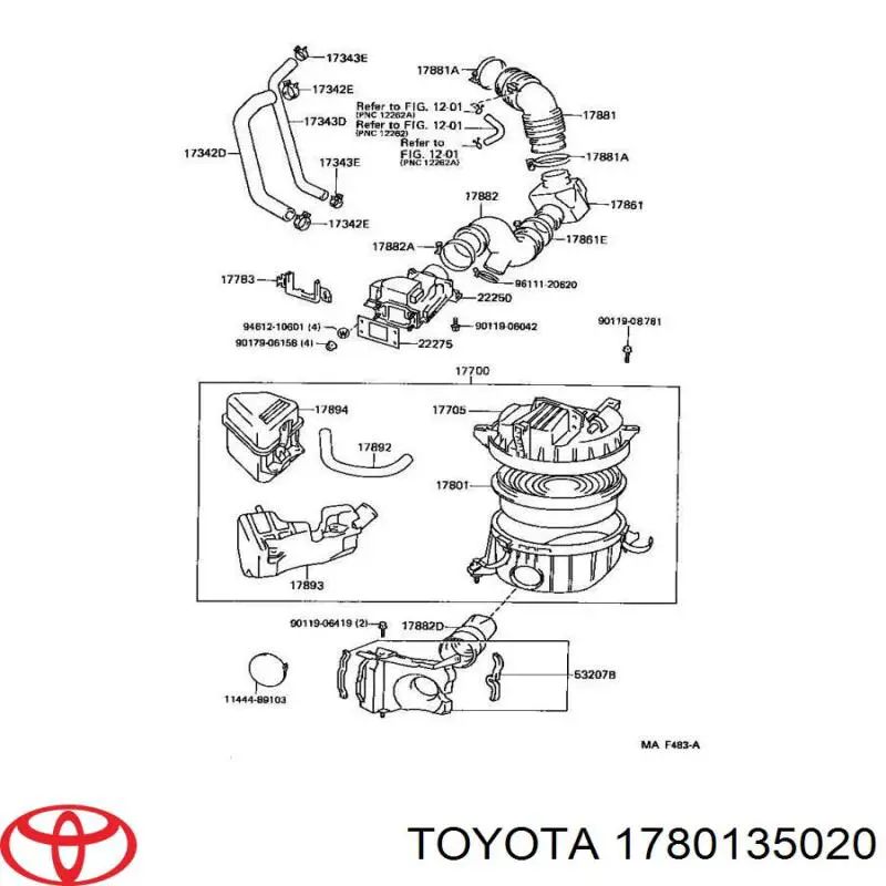 1780135020 Toyota воздушный фильтр