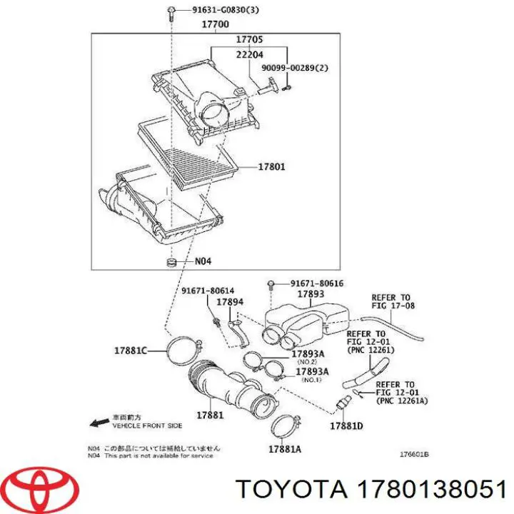 Воздушный фильтр 1780138051 Toyota