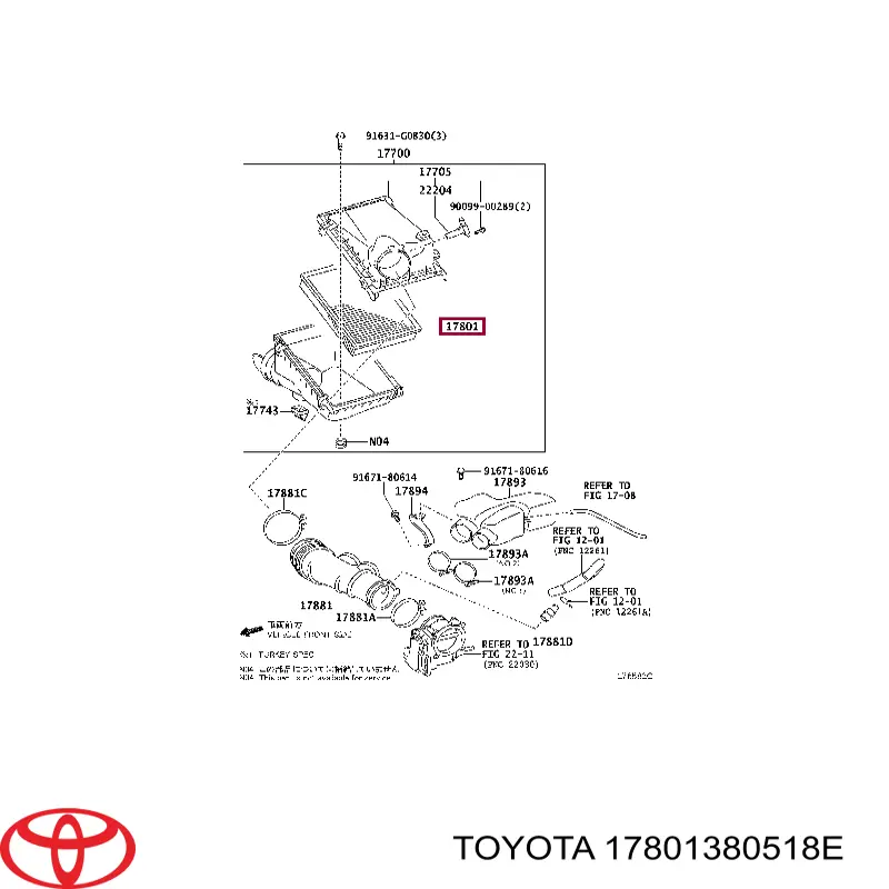  17801380518E Toyota