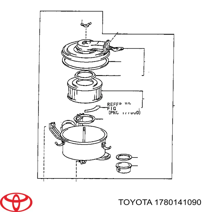 Элемент воздушного фильтра Toyota 1780141090 цена, от 5.86 USD
