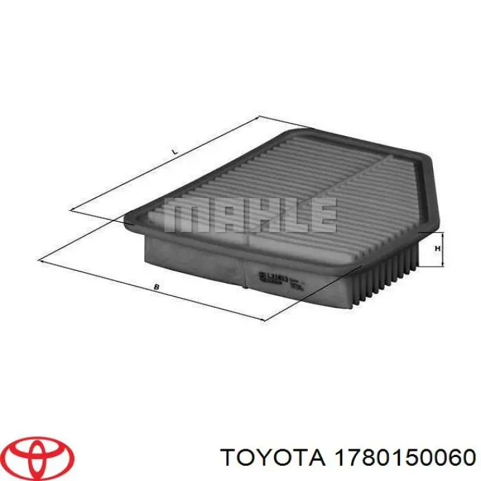 Воздушный фильтр 1780150060 Toyota