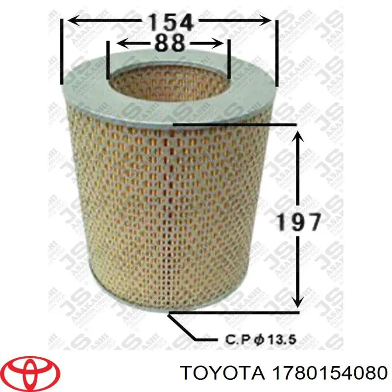 1780154080 Toyota воздушный фильтр