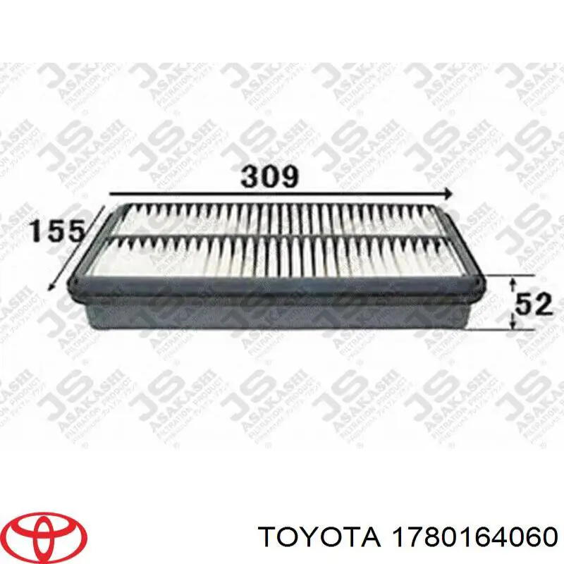 Воздушный фильтр 1780164060 Toyota