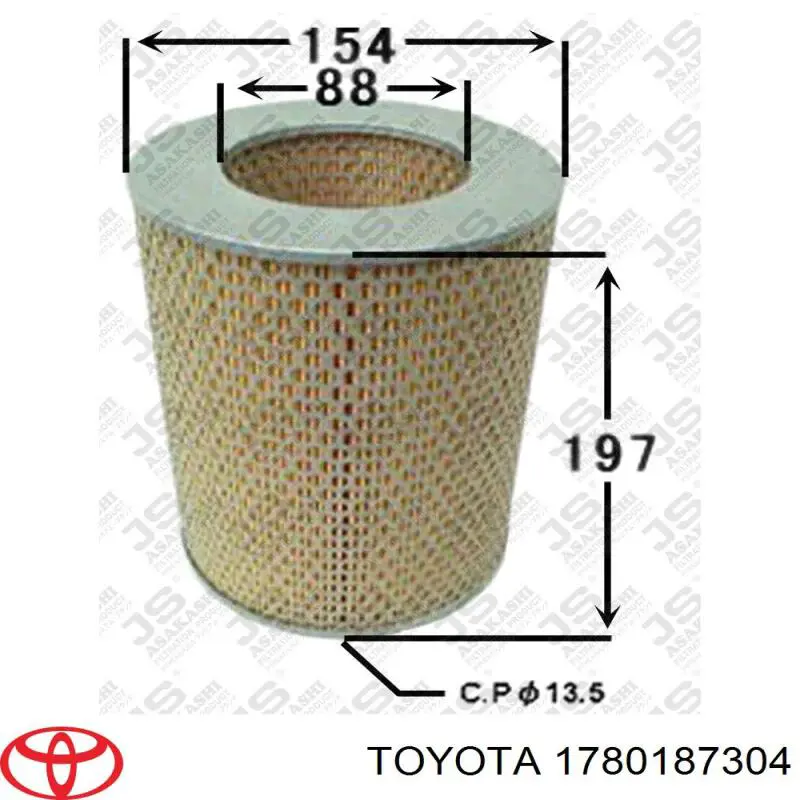 1780187304 Toyota воздушный фильтр