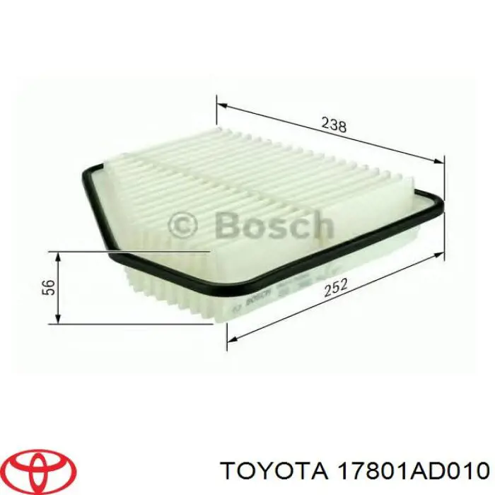 Элемент воздушного фильтра Toyota 17801AD010 цена, от 6.19 USD
