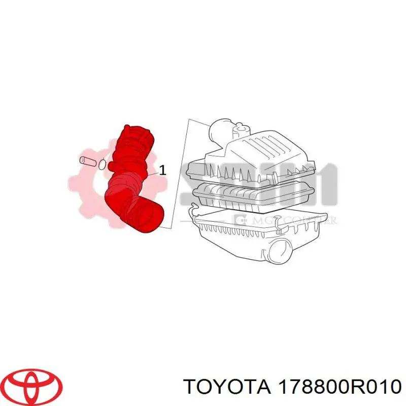 Купить 178800R010 Toyota Патрубок воздушного фильтра