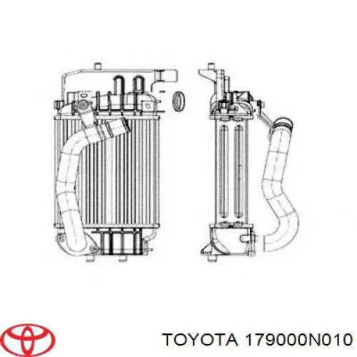 Radiador de aire de admisión 179000N010 Toyota