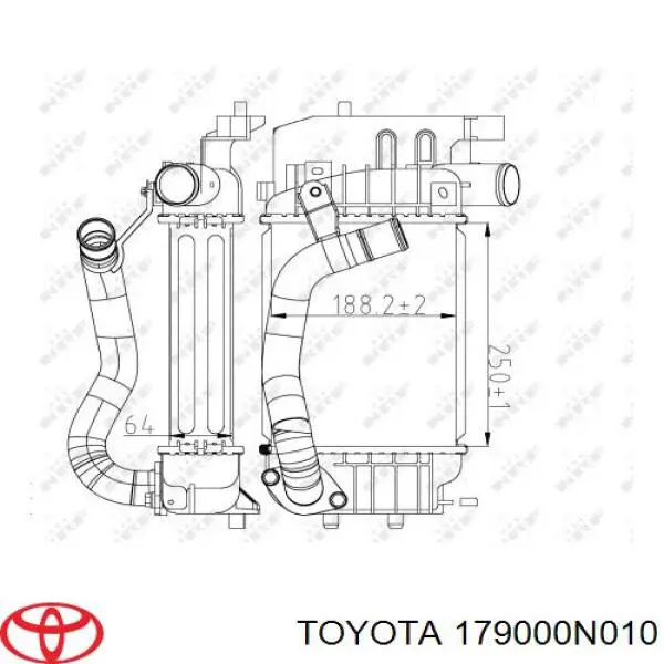 Система охлаждения наддувочного воздуха Toyota 179000N010 цена, от 125.39 USD