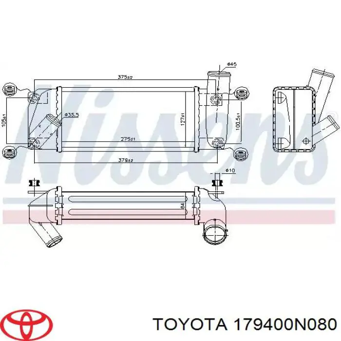 Радиатор интеркуллера на Toyota Corolla E18