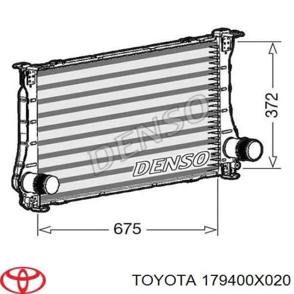 179400X020 Toyota radiador de intercooler