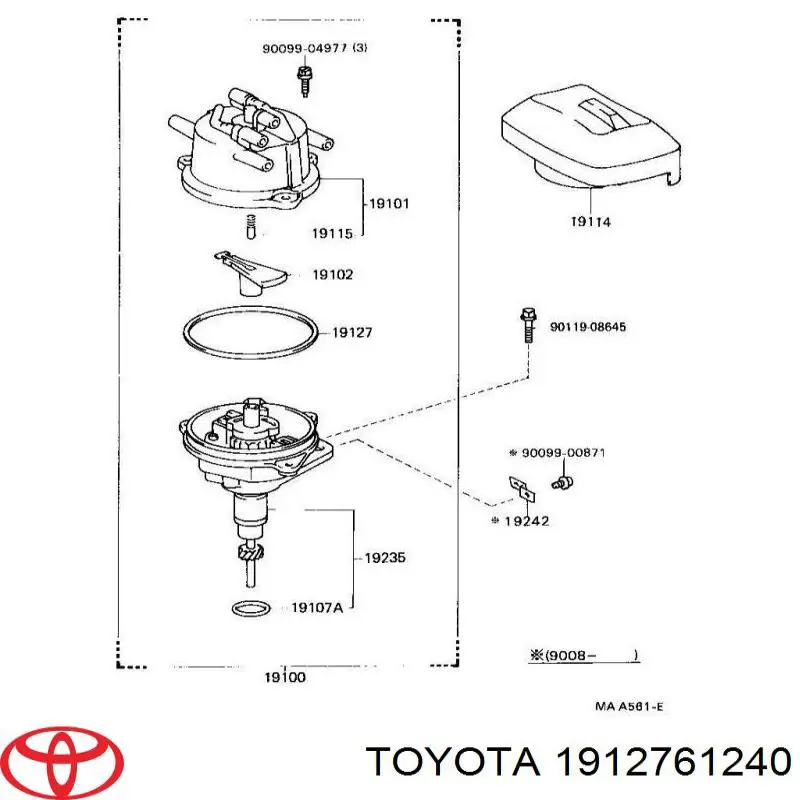 Кольцо уплотнительное трамблера Toyota 1912761240 цена, от 29.32 USD
