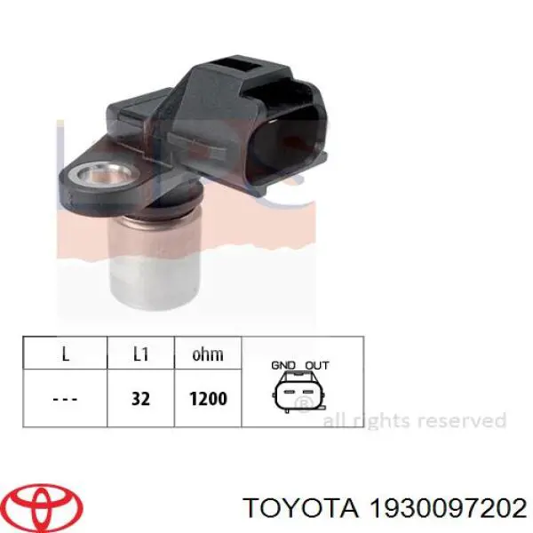 Датчик положения распредвала Toyota 1930097202