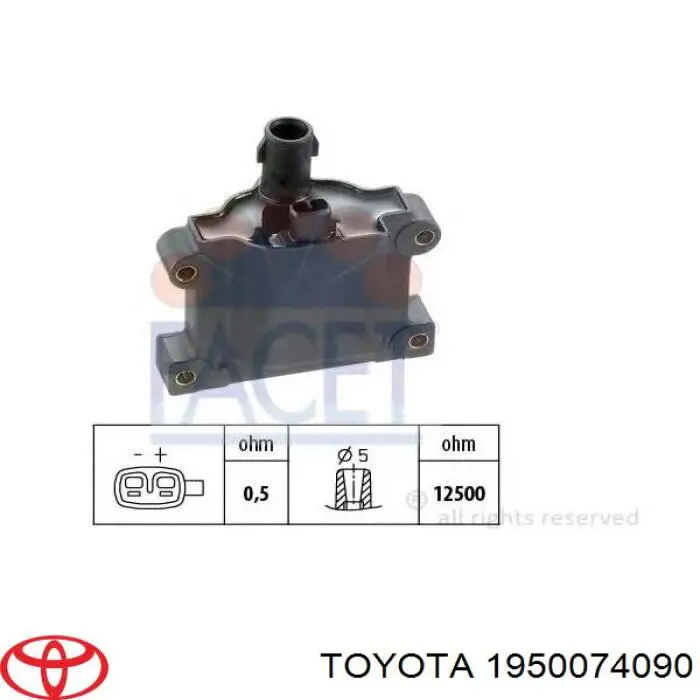1950074090 Toyota bobina de ignição