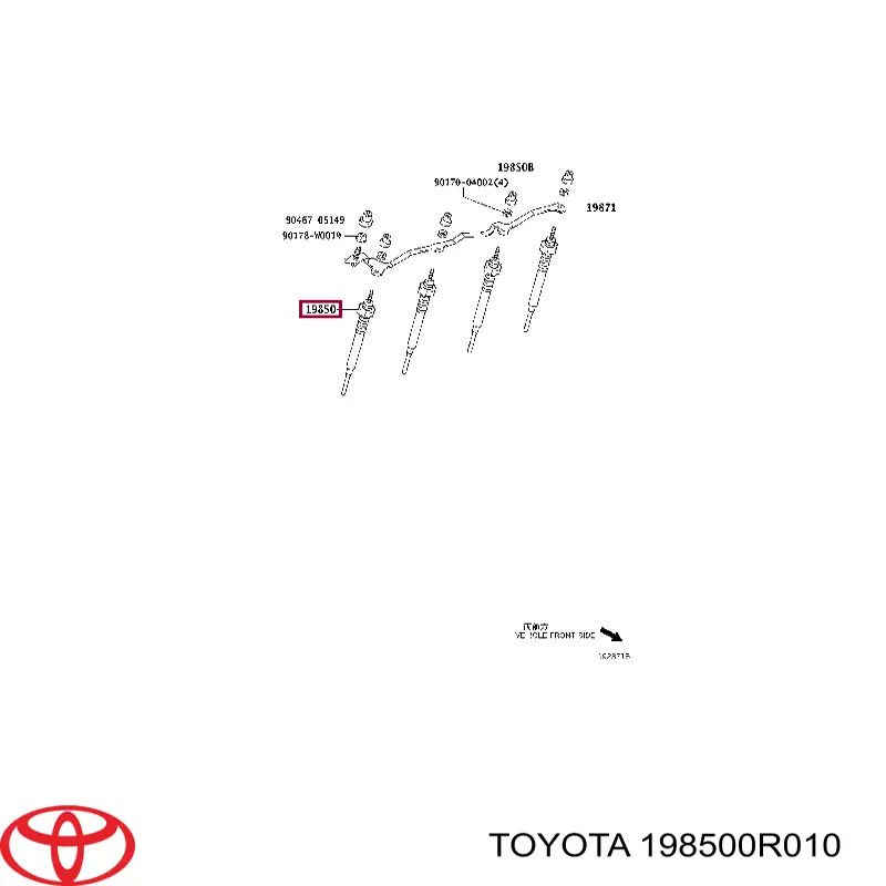 Купить 198500R010 Toyota Свечи накала