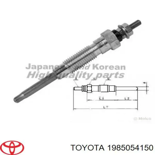 Свеча накала Toyota 1985054150