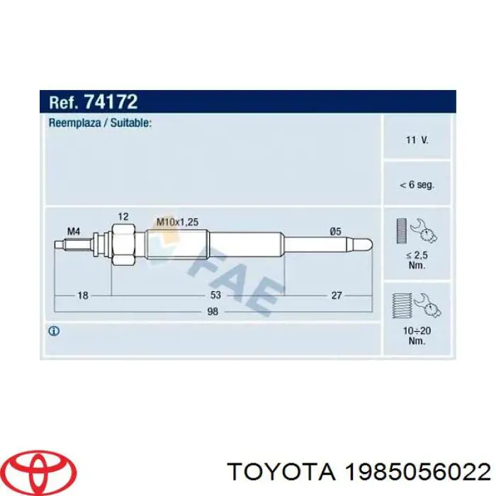 1985087309000 Daihatsu vela de incandescência