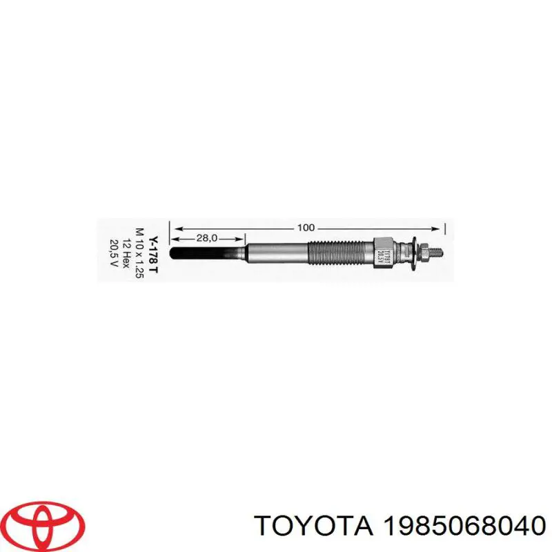 Купить 1985068040 Toyota Свечи накала