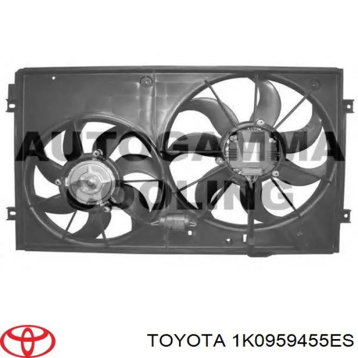 1K0959455ES Toyota электровентилятор охлаждения в сборе (мотор+крыльчатка правый)