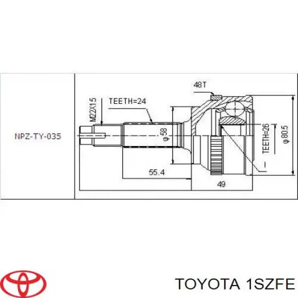 1SZFE Toyota Мотор в сборе