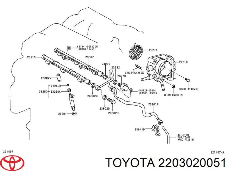 Válvula de borboleta montada para Toyota Camry V V30