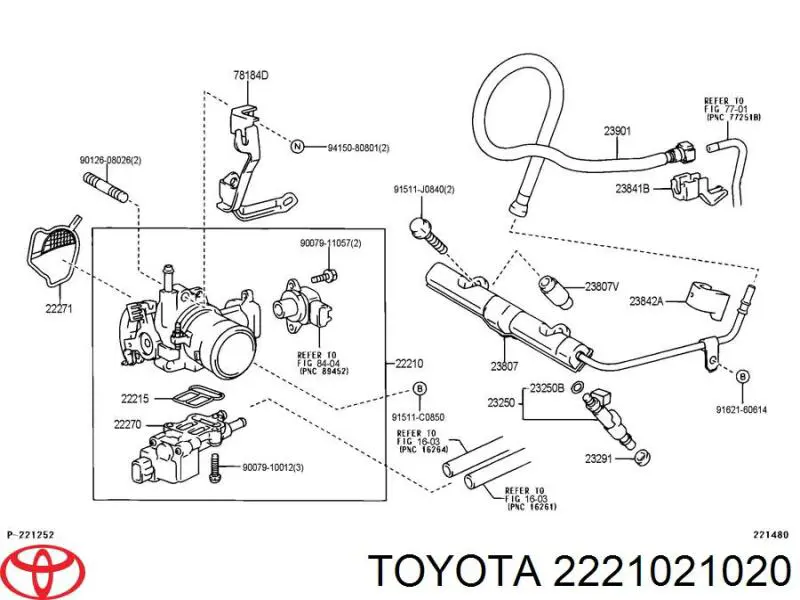 Válvula de borboleta montada para Toyota Yaris (P10)