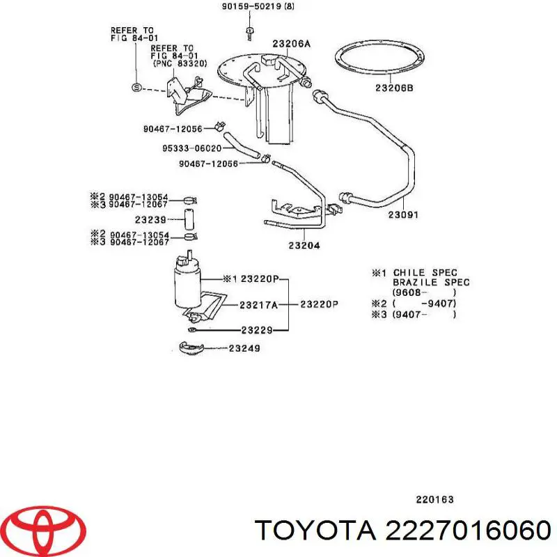 Válvula (regulador) de marcha a vácuo para Toyota Corolla (E10)