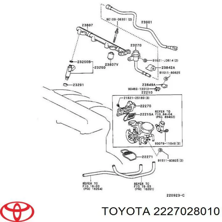 Válvula (regulador) de marcha a vácuo para Toyota Avensis (LCM)