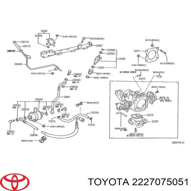 Válvula (regulador) de marcha a vácuo para Toyota Hiace (H1, H2)