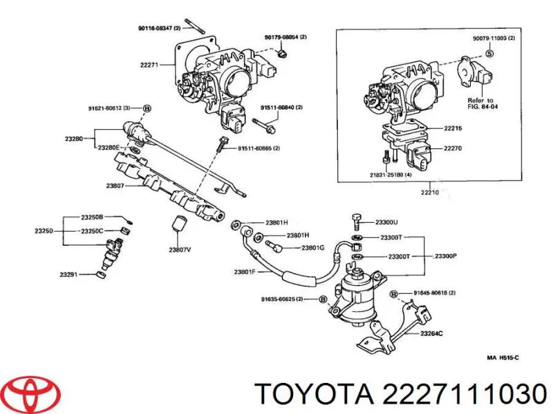 Vedante da válvula de borboleta para Toyota Starlet (EP91)