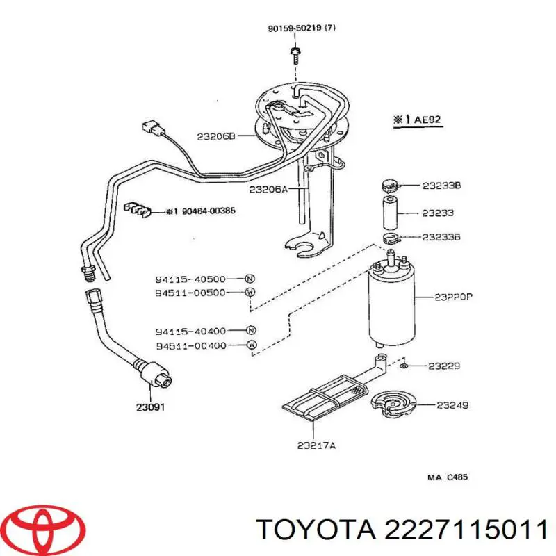 2227115011 Toyota 