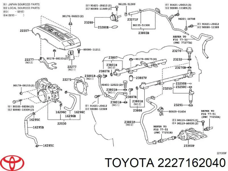  2227162040 Toyota