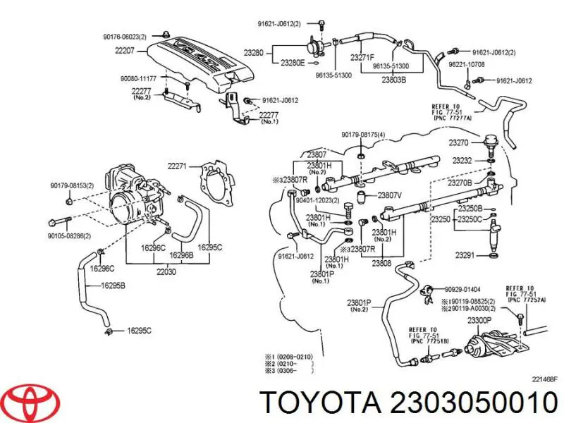 Filtro de combustível para Toyota Sequoia 