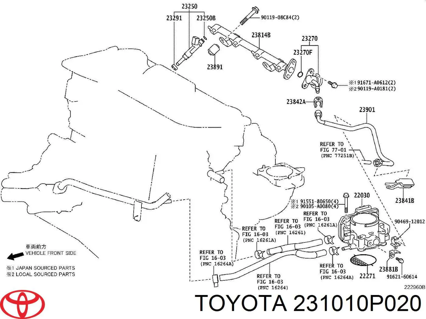 Насос топливный высокого давления (ТНВД) на Toyota Highlander III U5