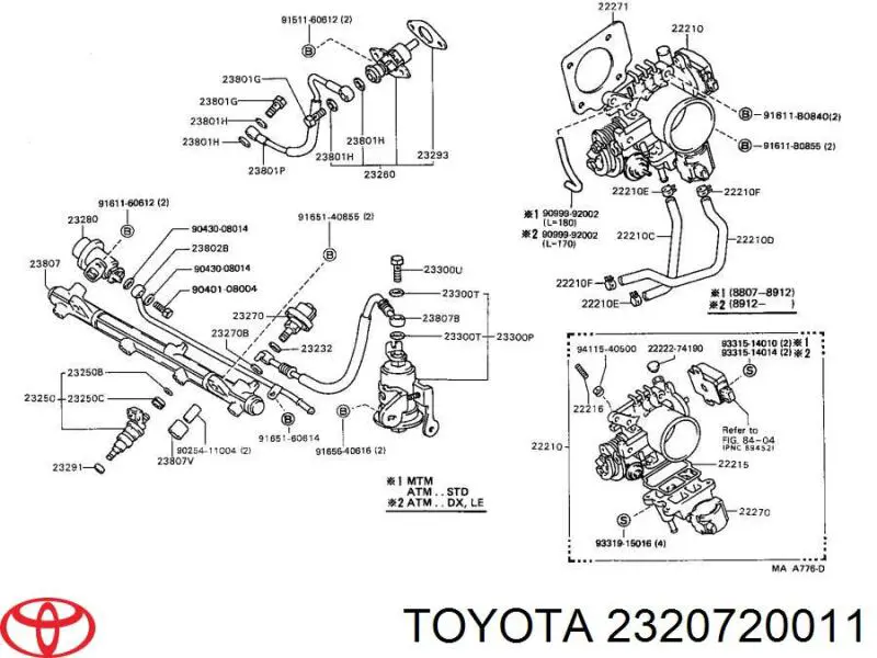 Регулятор давления топлива в топливной рейке Toyota 2320720011 цена, от 43.52 USD