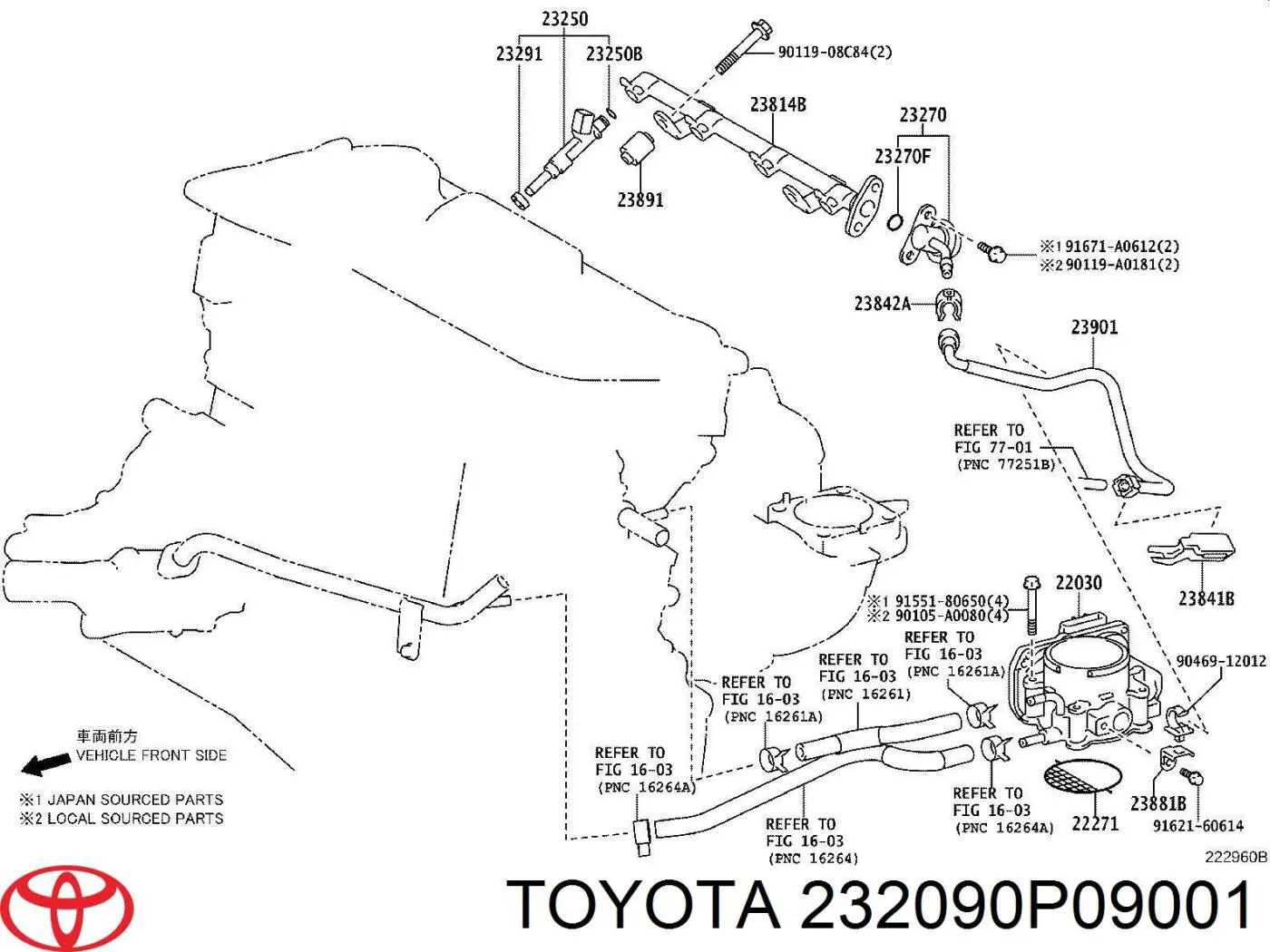  232090P09001 Toyota