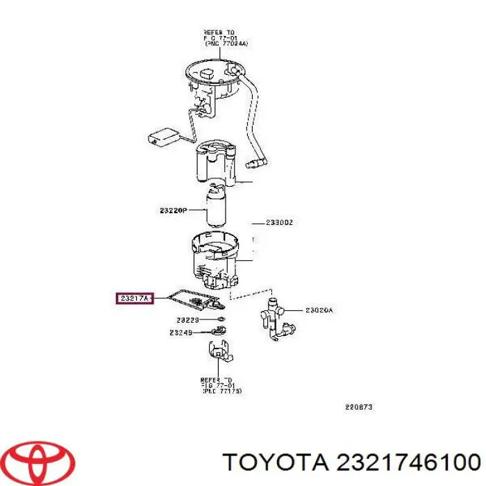Фильтр-сетка бензонасоса Toyota 2321746100 цена, от 5.84 USD