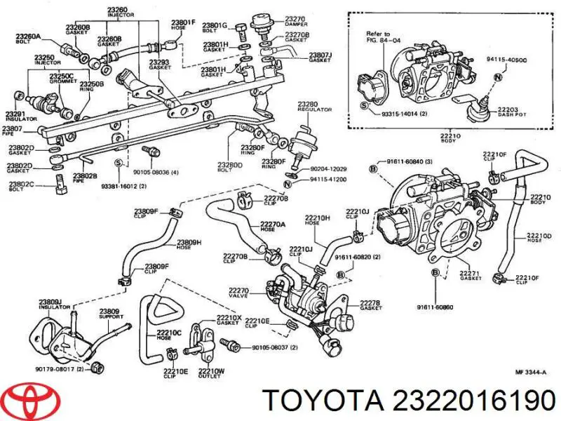 Элемент-турбинка топливного насоса 2322016190 Toyota