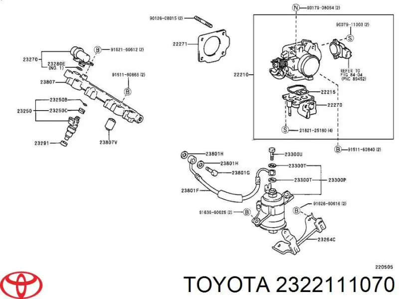 2322111070 Toyota элемент-турбинка топливного насоса