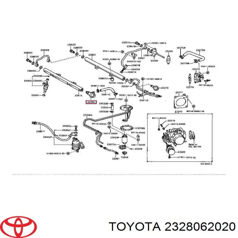 Регулятор давления топлива в топливной рейке Toyota 2328062020 цена, от 50.68 USD