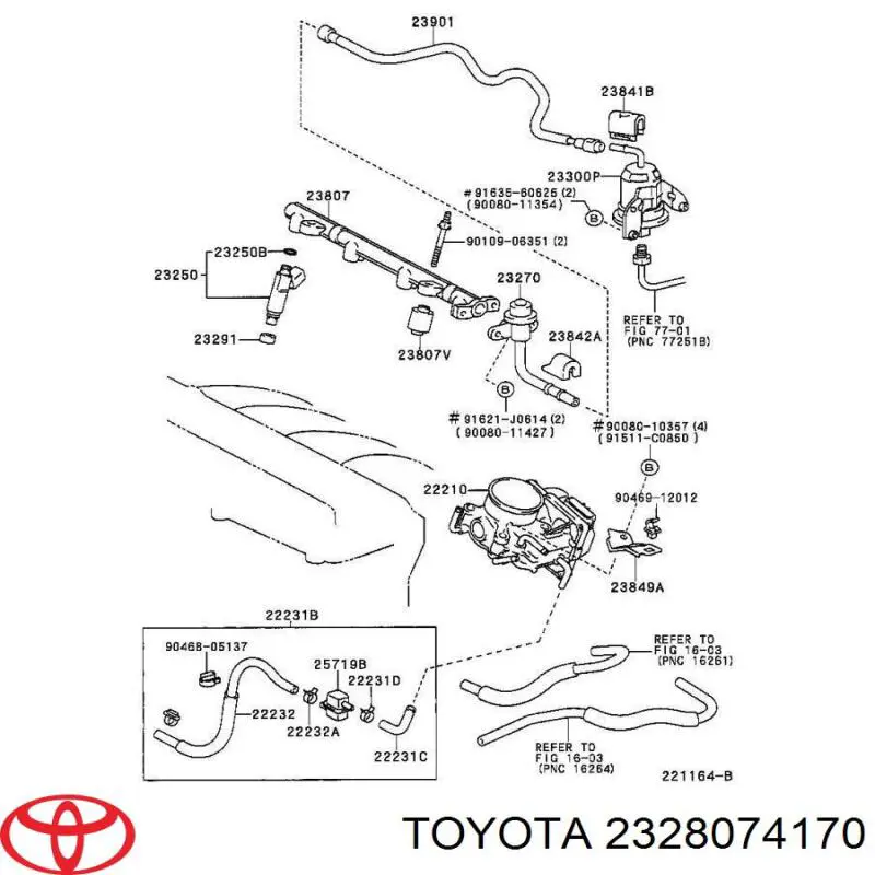 2328074170 Toyota Регулятор давления в топливной рейке