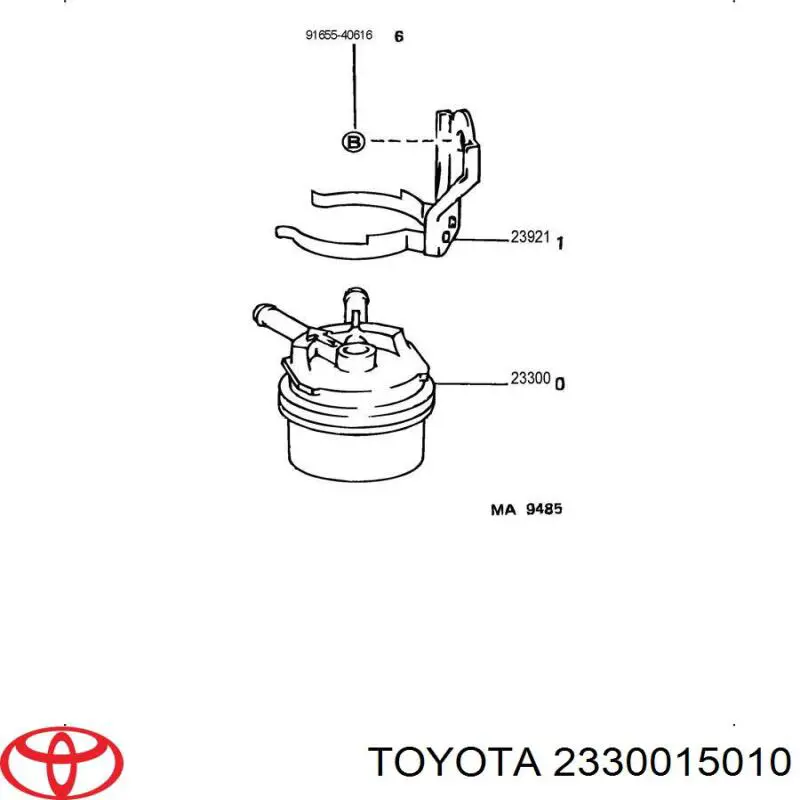 2330015010 Toyota топливный фильтр