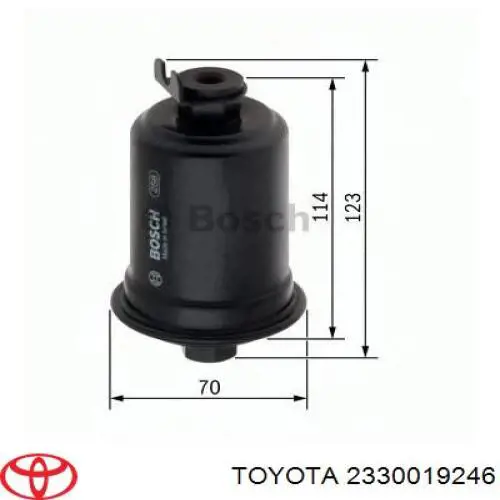 2330019246 Toyota filtro de combustível