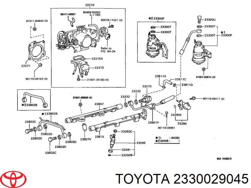 2330029045 Toyota топливный фильтр