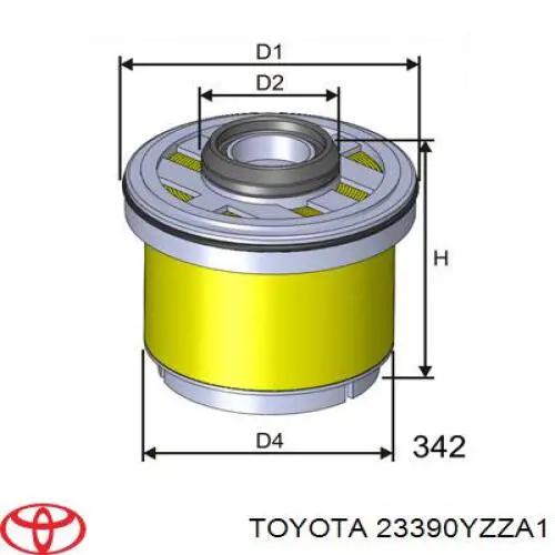Топливный фильтр 23390YZZA1 Toyota