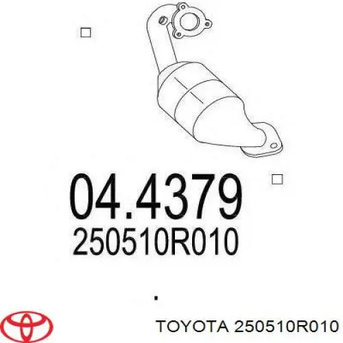 Купить 250510R010 Toyota Преобразователь отработавших газов