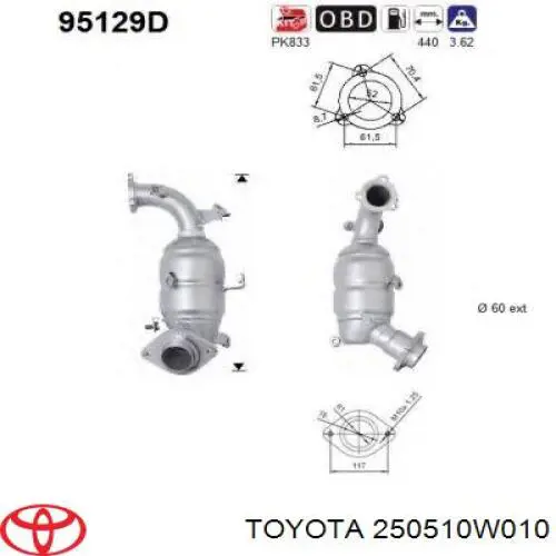  250510W010 Toyota